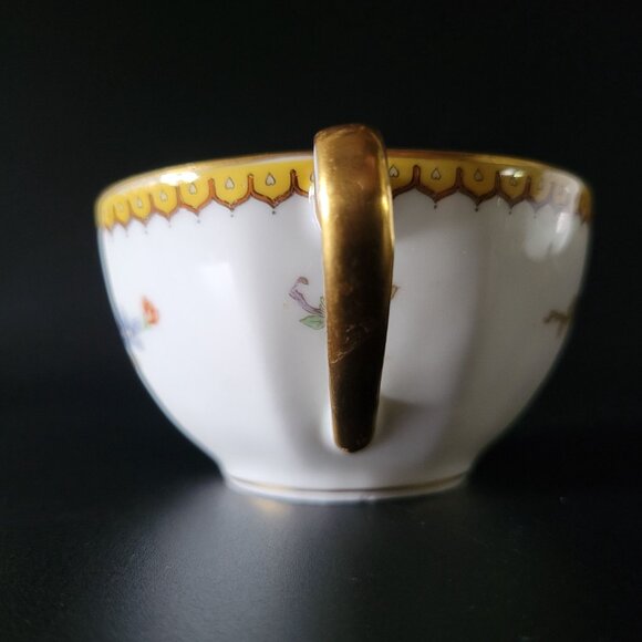 Antique Theodore Haviland Limoges Bouillon Cup & Saucer Eden Pattern - Picture 8 of 10
